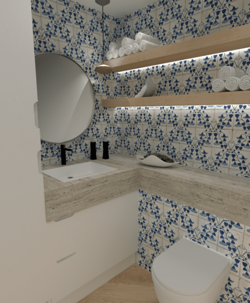 Salon interior design wc