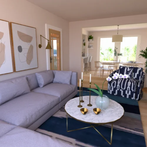 Lounge Interior Design CGI - Dorset
