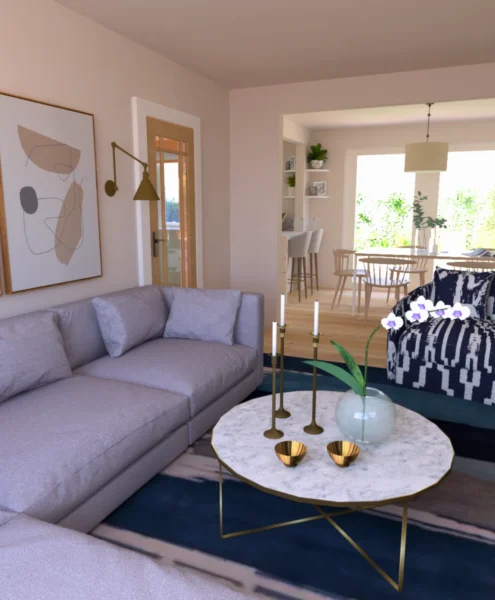 Lounge Interior Design CGI - Dorset