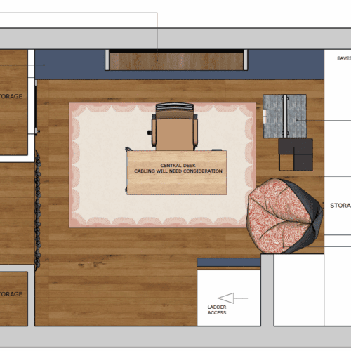 Attic Home Office Floor plan