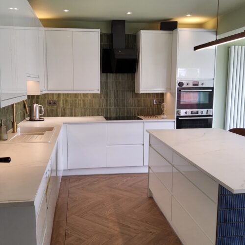 Japandi Mid-Century Kitchen, Dining & Living Space